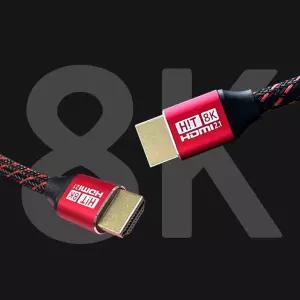 HIT Ultra HDMI 2.1 CABLE 버건디컬러 8K 케이블 5m 노트북선 복합기 영상 전송 모니터 노트북용