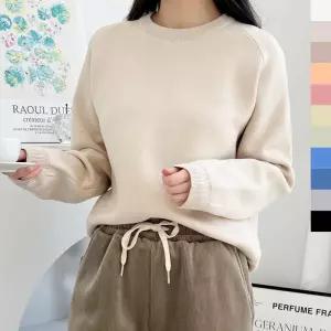 루즈핏 신상 브이넥 니트티 여자 정장 기본 봄신발 가방 의류