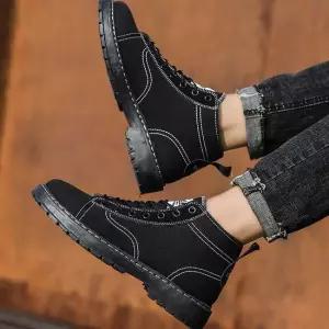 유니크 스티치 스니커즈 워커 남성 데일리 남친룩 남자워커 남성캐주얼스니커즈