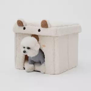 캣치치 하우스 중형 아이보리반려견 강아지전용집 펫테리어템 디자인 동물 고양이 애완 실내 강아지 애견