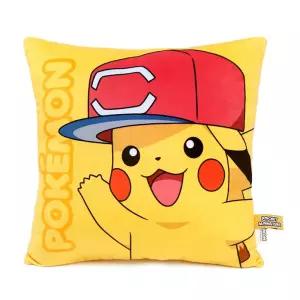포켓몬스터 사각낮잠쿠션5 (지우의피카츄-알로라캡)어린이 키즈 귀여운 폴리소재 인형 봉제 라인 캐릭터