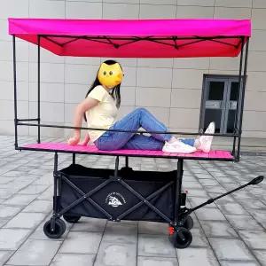 대형 캠핑 테이블 야외 접이식 이동식 카트 매대 다용도