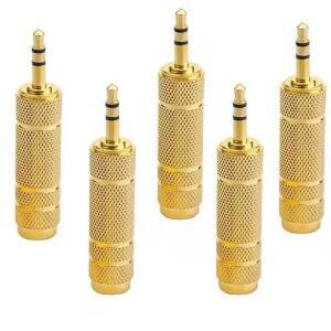 오디오 변환기 3.5mm 남성 잭 커넥터 금도금 마이크 AUX 헤드폰 플러그 어댑터 6 3 ~ 5