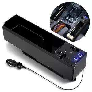 USB 충전 틈새 사이드 포켓 고속 수납함 4구멀티공간 차량용정리함 다용도함 시트 다용도 량용 자동 수납합