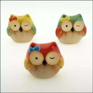 향앤미과학 도자기 부엉이 3종 세트인테리어니어처 장식품 소품 니어처