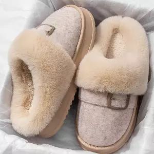 여자 겨울 퍼블로퍼 뮬신발 방한 슈즈 여성 데일리 슬리퍼추천 여성털 편한 캐주얼 슬리퍼 로퍼 털블 안감