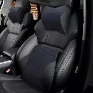 차량용 메모리폼 목쿠션 등쿠션 블랙 베개 고급형용의자등받이 용등받이 자동차허리 용베개 용쿠션 용받침