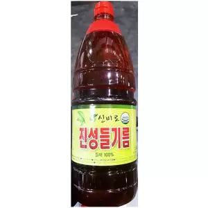 들기름 (진성 1.8L)식용 들깨 수입산 중국산 대용량 업소용 식당용 조리용 오일 식용유