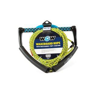 WOW 스포츠 70피트 웨이크보드 견인 로프 - 트릭 핸들 데크 튜브, 및 수상 스키용