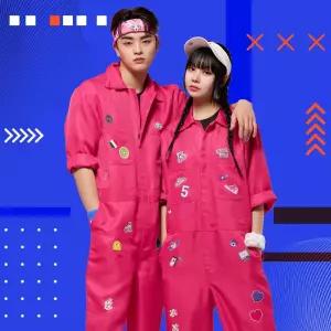 핑크 점프슈트 세트 반티졸사컨셉 체육대회 할로윈 코스프레 단체복 패션