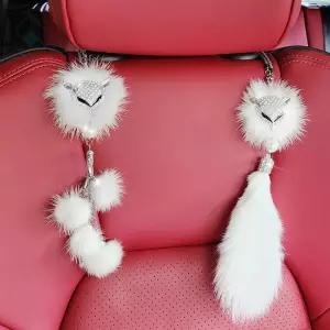 자동차 큐빅 여우 룸미러걸이 장식 악세사리인테리어소품 새선물 커플 대쉬보드 꾸미기 실내 걸리 장식품