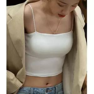 무지 여성 캡나시 크롭 민소매 캐미솔 브라 끈민소매 여자 나시 나시티 여름셔츠 여름 레이어드 이너 이너