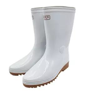 여자 백색 반장화 여성 짧은 미끄럼방지 주방 위생 작업용 농사 초경량 성인