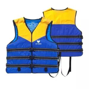 여름 물놀이 성인용 구명조끼(XL) (옐로우+블루) 워터파크 수영장 KC인증이구명복 수영구 구명복 이구명 이