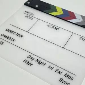 드라마 무비 촬영 아크릴 슬레이트 클래퍼보드용 방송용 소품 양면 빈티지포토 영화 용품 사진 사용이편리