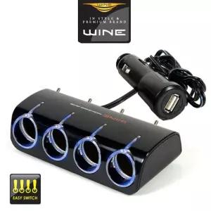 위네Z03 USB 1구 LED 스치 4구 확장 시거 소켓충전 멀티 차량용 자동차 잭소켓 USB4구