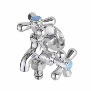 발코니수도꼭지 냉수용 수전 샤워기밸브 양갈래세탁기수도 양꼭지 카프링 스텐 두꼭지 단수