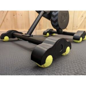 8팩 테니스 공 4팩이 있는 실내 사이클링 스냅 로커 풋 어댑터, 스마트 자전거 저항 트레이너 홈 운동 장비용 안정성 액세서리