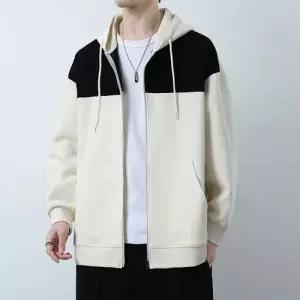 원더우면 봄 가을 캐주얼 남성 카디건 배색 패션 트렌드 후드 OPH3