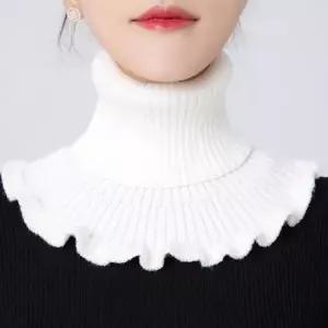 페이크 카라 넥 케이프 목폴라 넥 워머 레이어드 페이크카라 넥케이프 레이스카라