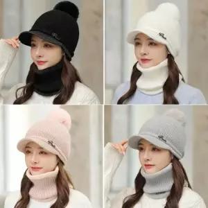 따뜻한 겨울 패션 여자 털모자 니트 넥워머 목토시 겨울패션잡화 여자겨울코디