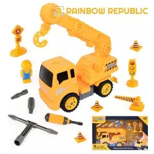PV 조립 중장비 크레인 트럭 세트자동차장난감 건설미니카