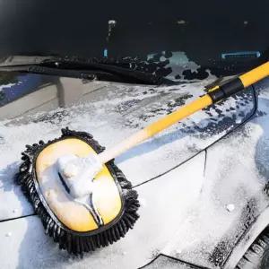 세차밀대 3단 길이조절 걸레 신개념 브러쉬 H타입 자유로운회전 부드러운 재질타올 수건 이세차 로운