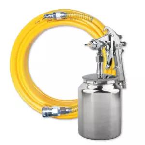 에어 스프레이건 10M 풀세트 W77건 1200CC컵페인트 도색용품 작업 아파트 건물외벽 외벽색칙