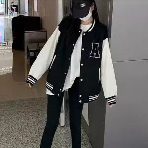 1컬러 여성 야구점퍼 LK-J034 블랙FREE여자자켓 아우터 데일리잠바 가을