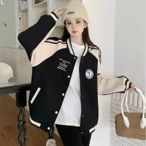 1컬러 여성 루즈핏 야구점퍼 LK-J014 블랙FREE여자자켓 아우터 데일리잠바 가을