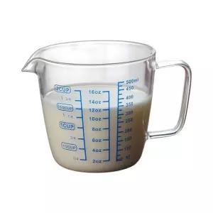 유리 계량컵 500ml 용기 비이커 용품 베이킹 조리커 베이 주방