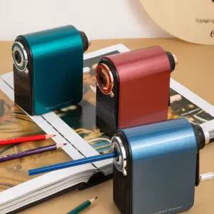 빈티지 7단 심조절 미술 연필깎이휴대용미니 용깎이 깍이 전동 자동 휴대용 수동 두꺼운