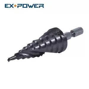 천공드릴비트 홀컷터 헤리컬 2날 7단 3M 6-18mm 스텝드릴타공구 목구 스텐타 작기계 산업용품 절삭 커터 구