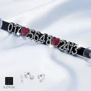 러비스 레드하트 크리스탈스톤 주차번호판 자동용품안내판 차량 알림판 새선물 신선물 주판