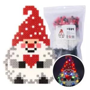 (CL) 디폼블럭 8mm LED 산타레드 패키지 (T14)