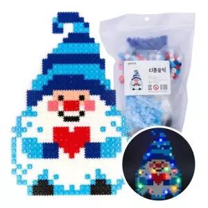 (CL) 디폼블럭 8mm LED 산타블루 패키지 (T15)