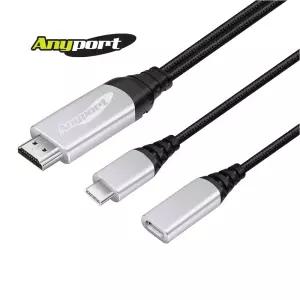 (AP-MW4KPDC) ANYPORT MHL 케이블 C타입C미러링 C전용링 미러링 스마트폰연결 스마트폰링 TV TV링 CMHL C전