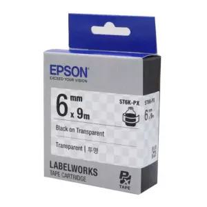 EPSON)라벨프린터리본(ST6K)투명 흑문자 엡손 용품 용리본 라벨지 프린터지 테이프