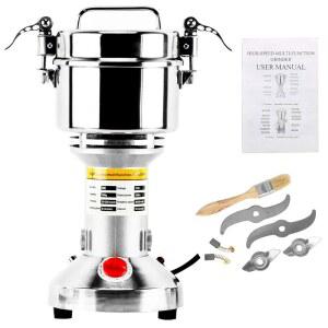 홈엔드 고속 500g 전기 곡물 밀 그라인더 분말 기계 스파이스 허브 그라인더 2500W 70-300 메쉬 36000RPM 스테인리스 스틸 상업용 등급 주방 허브 스파이스 페퍼 커피 (500g)