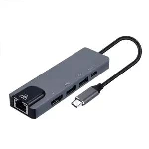 USB C타입 멀티 허브 도킹스테이션 HDMI 이더넷장치연결 모니터 젠더 미러링