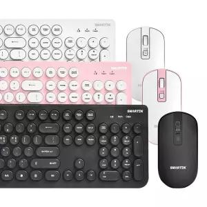 스마텍 레트로무선키보드마우스세트 STC-500 멤브레인 블루투스연동 블루투우스