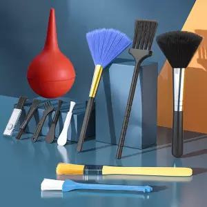 휴대용 브러시 PC 노트북 휴대폰 면도기 컴퓨터 키보드 카메라 소형 클리너용 정전기 방지 먼지 청소 키트