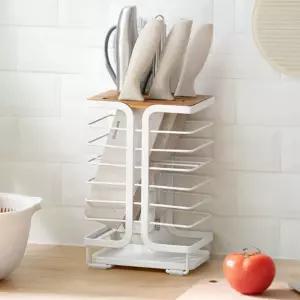 키밍 고급형 칼꽂이 주방 보관 블럭칼수납 정리 싱크대 칼집 와이어 안전 물빠짐 주바용품