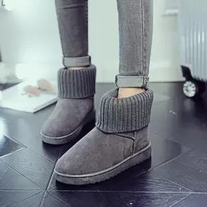 4컬러 여성 니트 방한 부츠 KNIT17 스웨이드 겨울