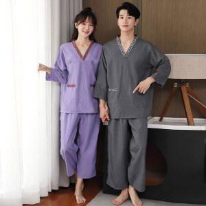 스파 사우나 찜질방옷 옷 한의원 마 마사지복 찜질복 가운 긴팔 사우나복 남여세트 바지