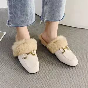 밍크털 뮬블로퍼 겨울여성외출슬리퍼 구두슬리퍼 퍼블로퍼 구두슬리퍼 슬리퍼구두