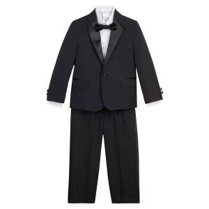 노티카 보이즈 드레스 셔츠 보타이 재킷 바지가 포함된 4피스 턱시도 세트