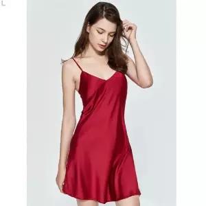부드러운 촉감 원피스 실크잠옷 LED-201슬립 여성 여름
