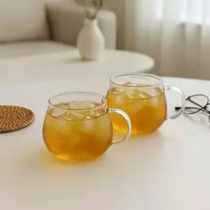 내열유리 미니컵 2P 세트 150ml 미니유리잔 이중유리컵 내열유리잔