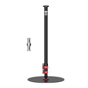 IFootage 원형 베이스 모노포드 A300 60인치 카메라 삼각대 알루미늄 스튜디오 스탠드 1/4인치 및 3/8인치 나사/라이트 어댑터 헤드 링라이트 스트리밍 인터뷰 페이로드 22파운드